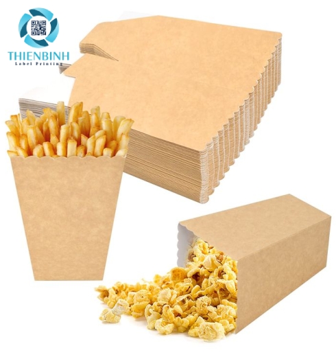 Túi Giấy Đựng Bắp Rang Bơ – Giải Pháp Bao Bì Thân Thiện & Bắt Mắt Cho Rạp Chiếu Phim và Quầy Ăn Vặt